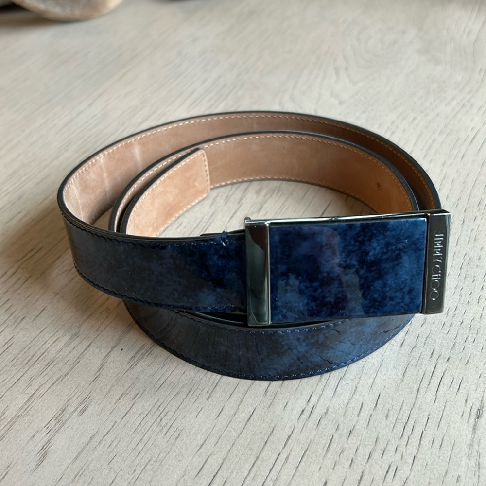 Navy blue Jimmy Choo belt  RARELY EVER WORN